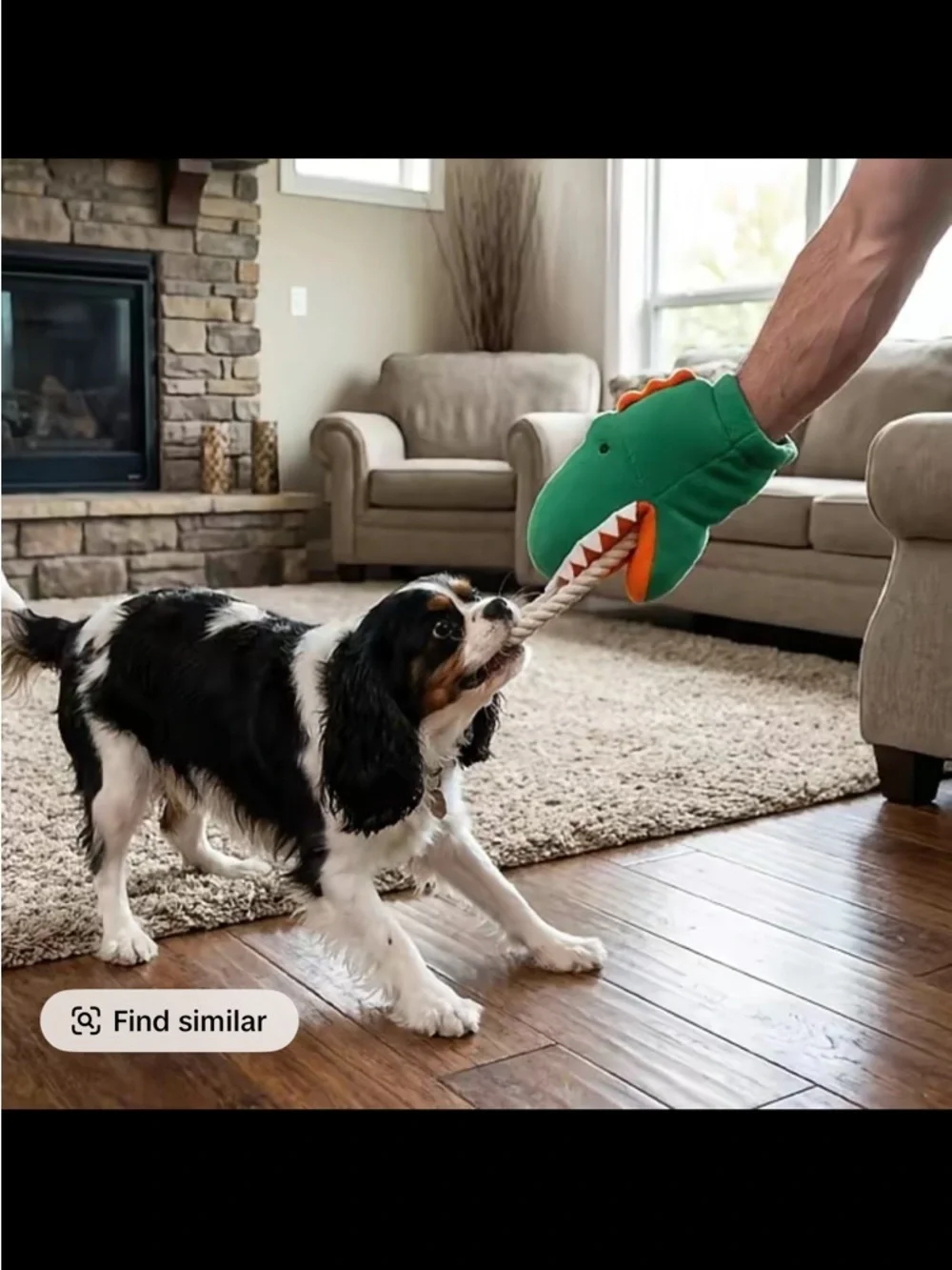 Lepawit Plush Crocodile Dog Toy with Rope Tug